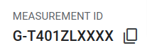 screenshot showing measurement id